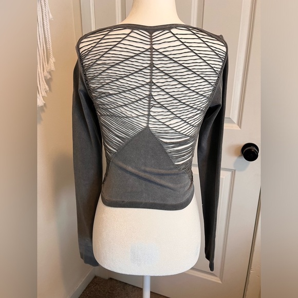 Out from Under Stretchy Workout Top with Back Design, Size S - Picture 2 of 2